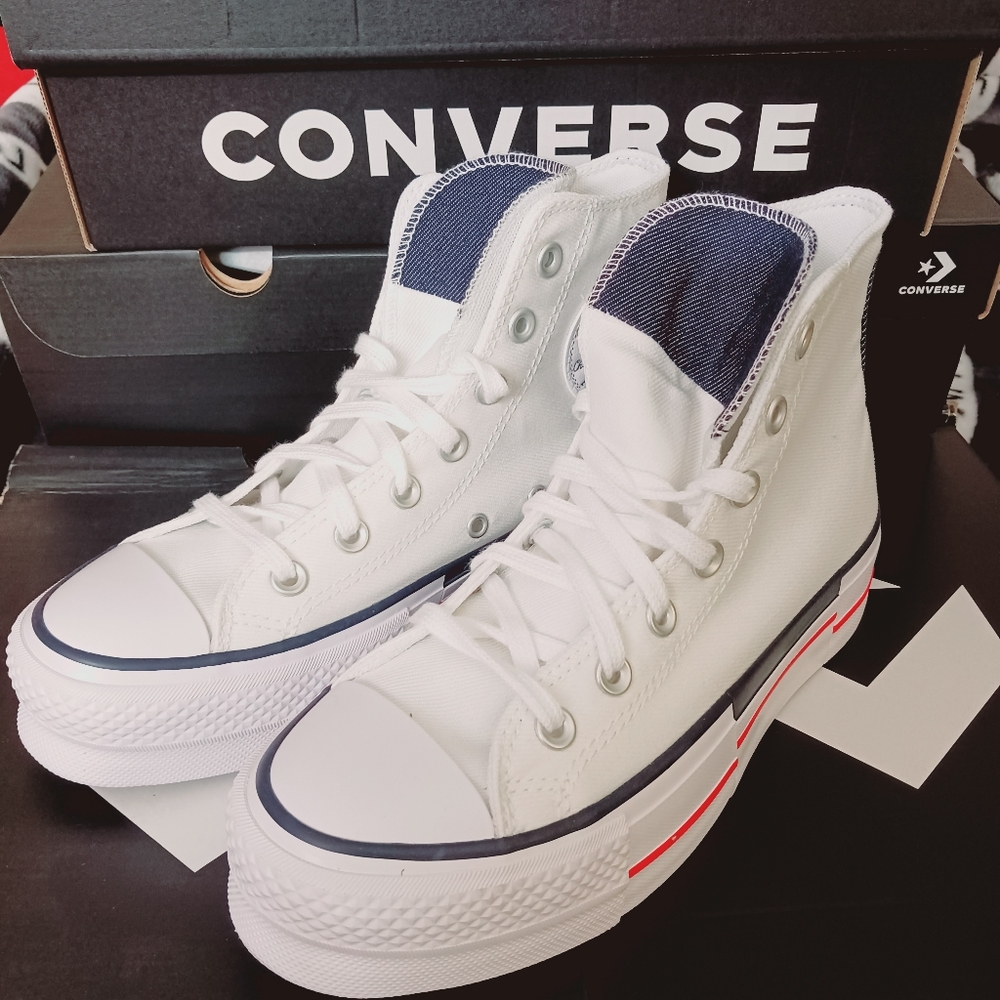 Converse Chuck Taylor All Star Lift Retro Denim Shoes Size 6 - Picture 9 of 12